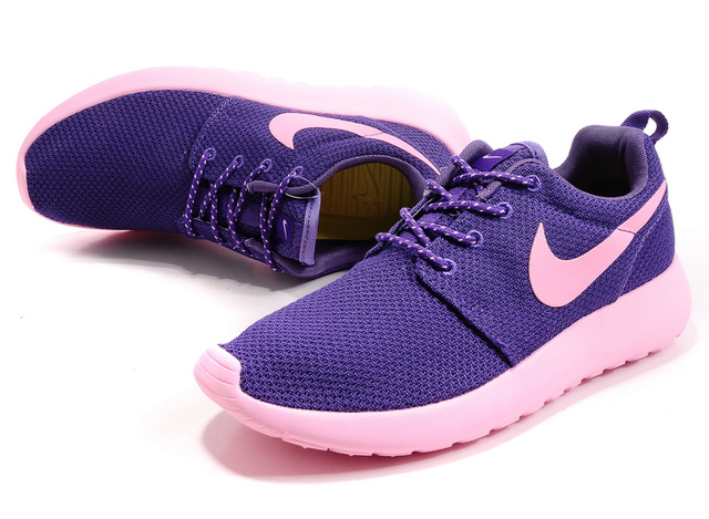 femmes nike Roshe running chaussures rose violet (3)